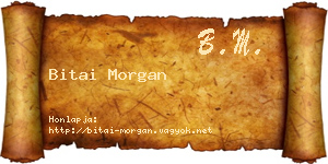 Bitai Morgan névjegykártya